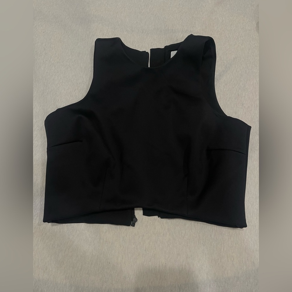 C/MEO Collective Black Sleeveless Crop Top Parachute Top - Picture 4 of 4